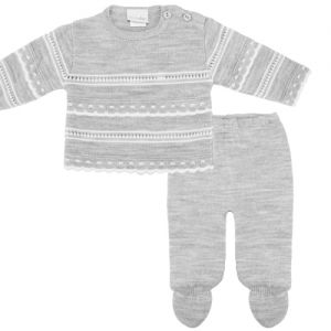 DANDELION Knitted 2-piece set - Grey